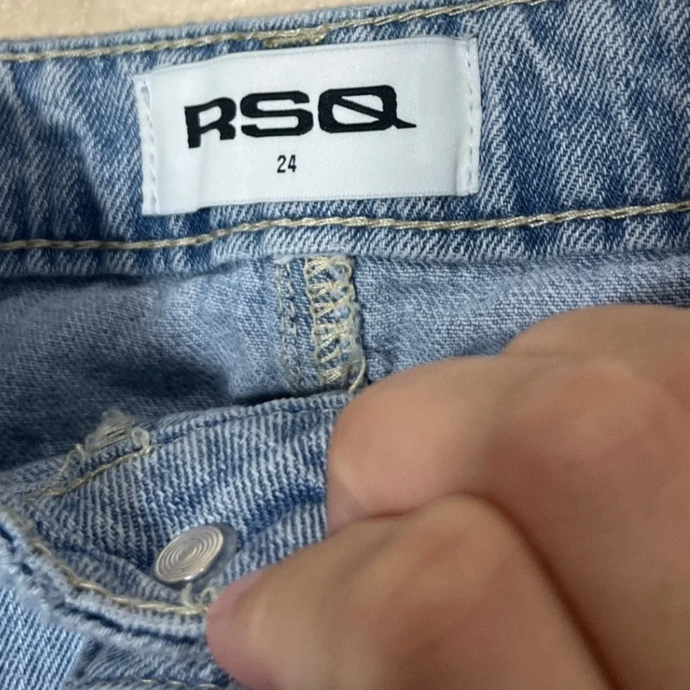 RSQ Women's Blue‎ Denim Maxi Skirt High Rise Slit Size 24